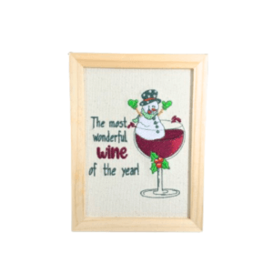 Broderie înrămată 13x18 The most wonderful wine 1