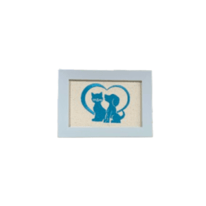 Broderie înrămată 10 x 15 Câine și pisică 3