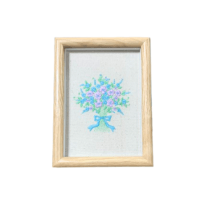Broderie înrămată 13 x 18 Flori de câmp 1