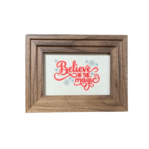 Broderie înrămată 10 x 15 Believe in the magic Crăciun 1