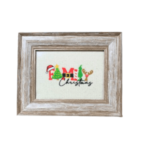Broderie înrămată 13 x 18 Family Christmas Crăciun 2